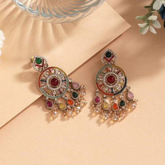 Mystic Aura Chandbali Earrings