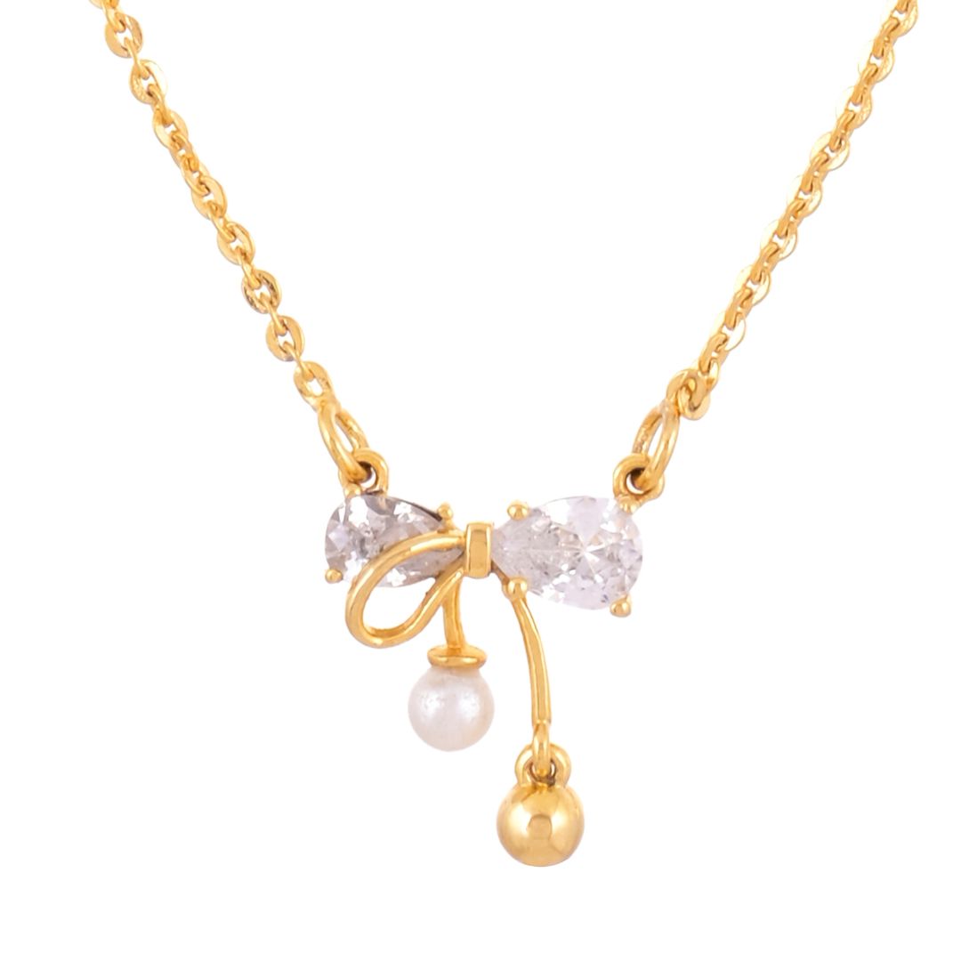 Delicate Bow Charm Necklace